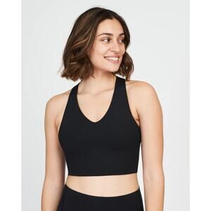 Spanx NWT 50219 Black Longline Medium Impact Sports Bra Size S (73)